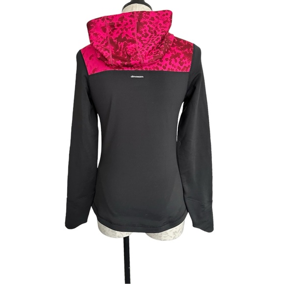 Adidas Climawarm Pullover Hoodie Black And  Pink Size Small - Picture 8 of 15